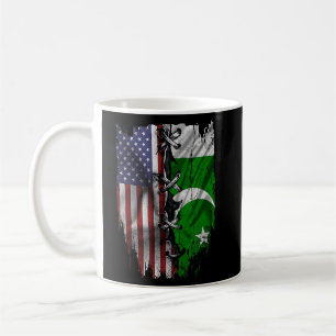 American Grown Pakistani Roots USA Pakistan Flag Coffee Mug