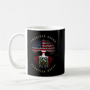 American Grown Peruvian Roots Peru Flag Coffee Mug