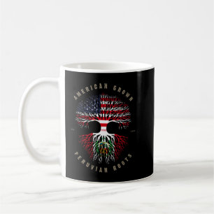 American Grown Peruvian Roots Peru Flag  Coffee Mug