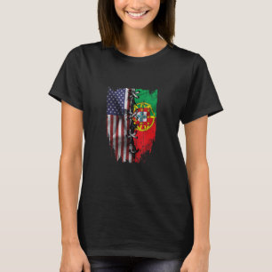 American Grown Portuguese Roots USA Portugal Flag T-Shirt