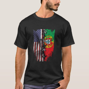 American Grown Portuguese Roots USA Portugal Flag T-Shirt