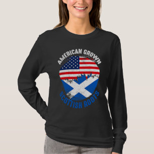 American Grown Scottish Roots Vintage Flags for Me T-Shirt