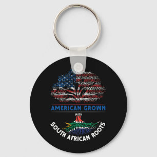American Grown  South African Roots Flag Venezuela Key Ring