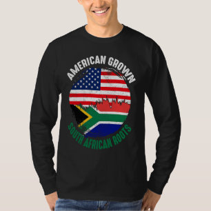 American Grown South African Roots Vintage Flags T-Shirt