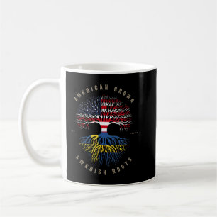 American Grown Swedish Roots Sweden Flag Coffee Mug