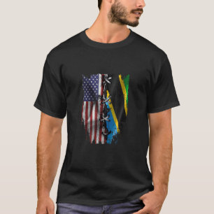 American Grown Tanzanian Roots USA Tanzania Flag T-Shirt
