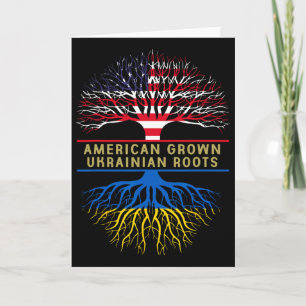 American Grown Ukrainian Roots America Ukraine Tre Card