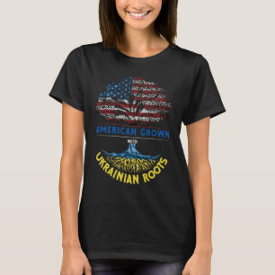 American Grown  Ukrainian Roots USA Flag Venezuela T-Shirt