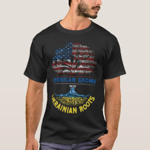 American Grown  Ukrainian Roots USA Flag Venezuela T-Shirt