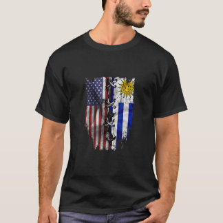 American Grown Uruguayan Roots USA Uruguay Flag T-Shirt