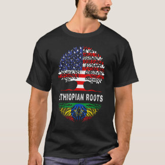 American Grown With African Roots Tree USA Flag Et T-Shirt