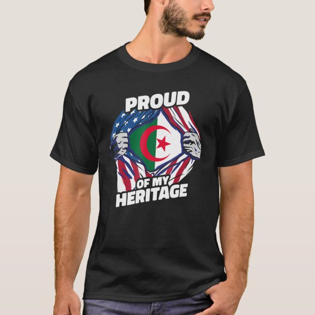 American Grown With Algerian Roots  Proud Of My He T-Shirt (Front)