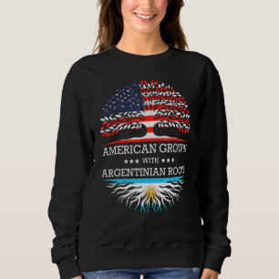 American Grown With Argentinian Roots Usa Flag Sweatshirt