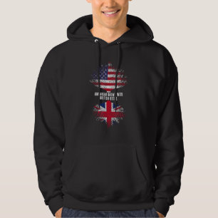 American Grown With British Roots Usa Flag Uk Hoodie