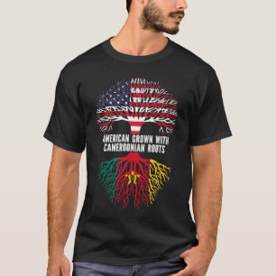 American Grown with Cameroonian Roots USA Flag T-Shirt