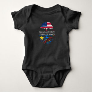 American Grown with Congolese Roots Democratic Baby Bodysuit