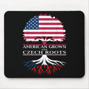 American Grown With Czech Roots Mouse Mat
