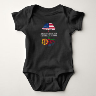 American Grown with Eritrean Roots Eritrea Baby Bodysuit