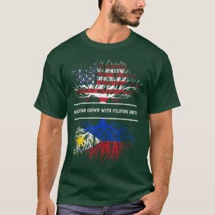 American Grown With Filipino Roots Philippines Te T-Shirt