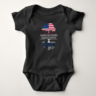 American Grown with Finnish Roots   Finland Design Baby Bodysuit