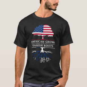 American Grown with Finnish Roots   Finland Design T-Shirt