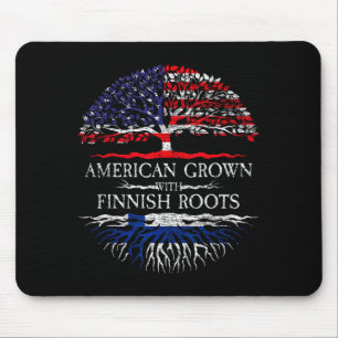 American Grown With Finnish Roots Finland Mouse Mat