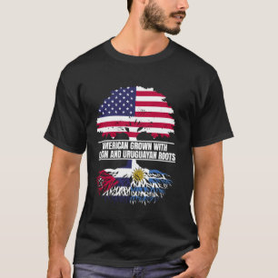 American Grown with Flag Heritage Cuban Uruguayan  T-Shirt