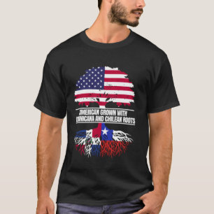 American Grown with Flag Heritage Dominicana Chile T-Shirt