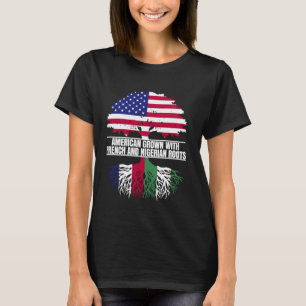 American Grown with Flag Heritage French Nigerian T-Shirt