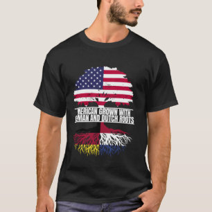 American Grown with Flag Heritage German Dutch Roo T-Shirt