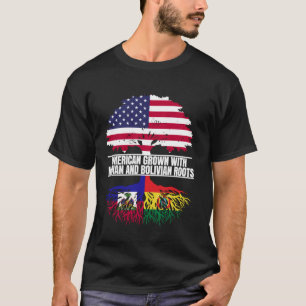American Grown with Flag Heritage Haitian Bolivian T-Shirt