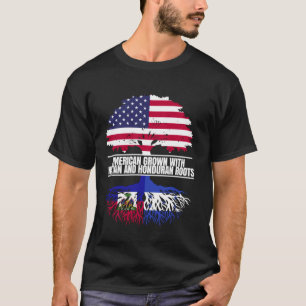 American Grown with Flag Heritage Haitian Honduran T-Shirt