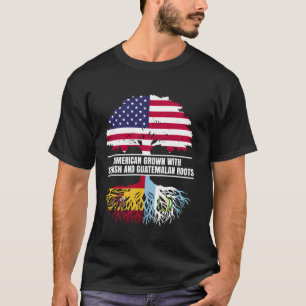 American Grown with Flag Heritage Spanish Guatemal T-Shirt