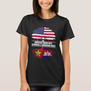 American Grown with Flag Heritage Vietnamese Cambo T-Shirt