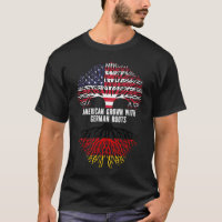 American Grown with German Roots USA Flag