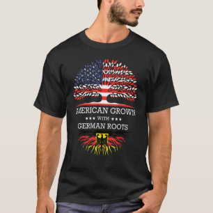American Grown With German Roots Usa Flag T-Shirt