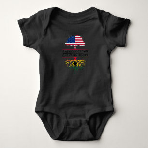 American Grown with Ghanaian Roots   Ghana Design Baby Bodysuit