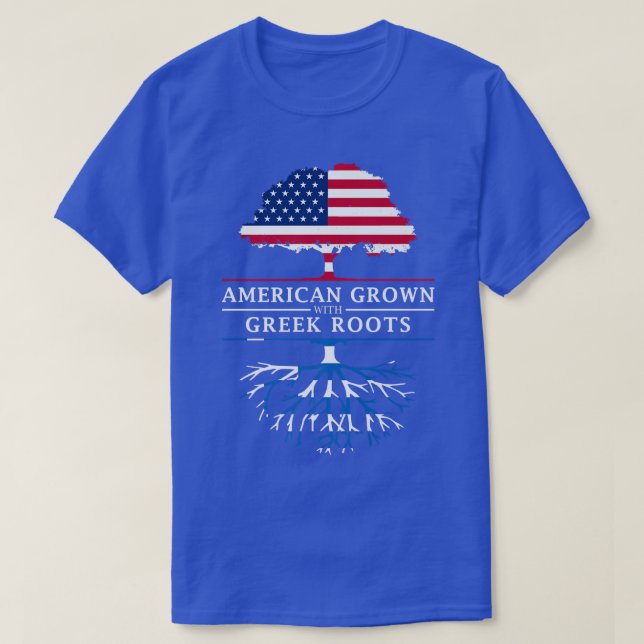 American Grown with Greek Roots  Greece Premium  T-Shirt (Design Front)