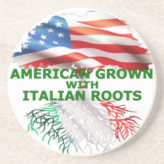 American Grown With Italian Roots Coaster