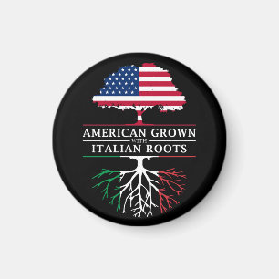 American Grown with Italian Roots   Italy Design Magnet