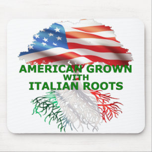 American Grown With Italian Roots Mouse Mat