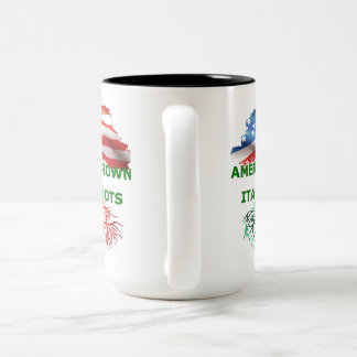 American Grown With Italian Roots Two-Tone Coffee Mug