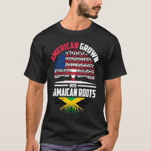 American Grown With Jamaican Roots Jamaica Flag He T-Shirt