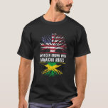 American Grown With Jamaican Roots USA Flag Jamaic T-Shirt<br><div class="desc">Funny heritage Jamaican Jamaica USA Flag pride gifts Patriotic tshirt. Great for kids, mum, dad, brother, sister, son, daughter, boys, girls, family, husband, wife, friend, grandma, grandpa love sports team fan.Great Immigrants Grown with tree Root t shirt for Birthday bday christmas thanksgiving Halloween hanukkah Fourth 4th of July. Complete your...</div>