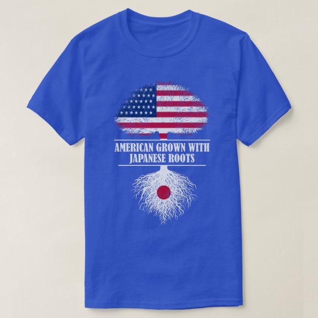 American grown with japanese roots americans flag  T-Shirt (Design Front)