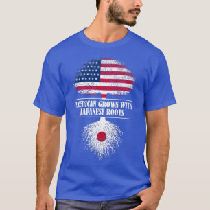 American grown with japanese roots americans flag T-Shirt