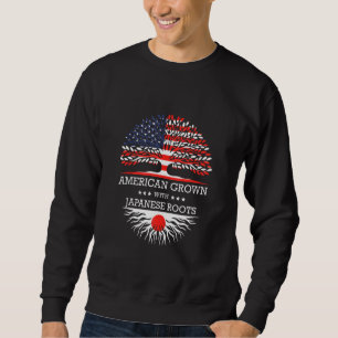 American Grown With Japanese Roots Usa Flag Sweatshirt