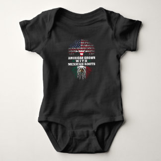 American Grown With Mexican Roots Baby Bodysuit