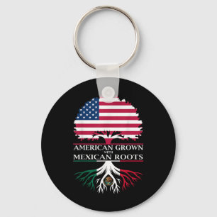 American Grown With Mexican Roots Key Ring