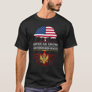 American Grown with Montenegro Roots T-Shirt
